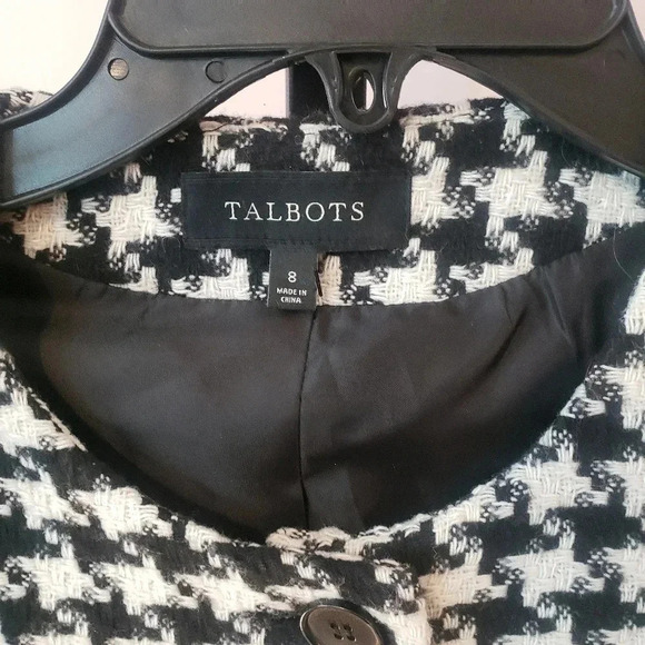 Talbots Wool Blend Houndstooth Blazer - Picture 6 of 7